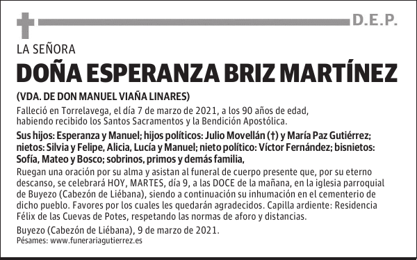 DOÑA ESPERANZA BRIZ MARTÍNEZ