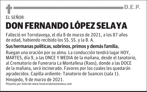 DON FERNANDO LÓPEZ SELAYA