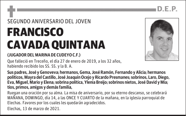 FRANCISCO CAVADA QUINTANA