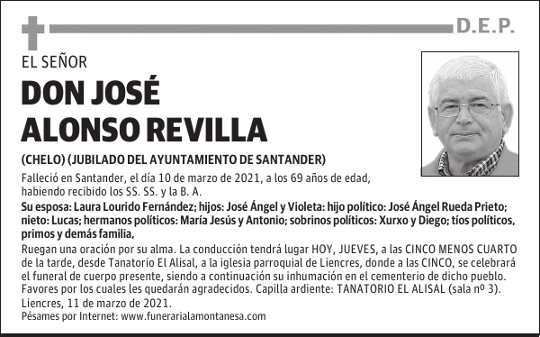 DON JOSÉ ALONSO REVILLA