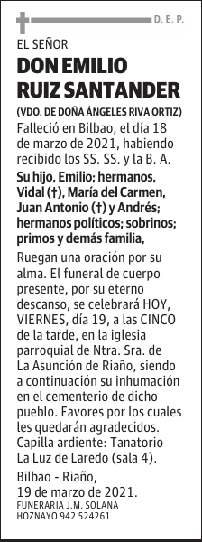 DON EMILIO RUIZ SANTANDER