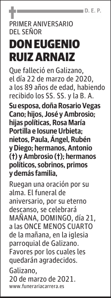 DON EUGENIO RUIZ ARNAIZ