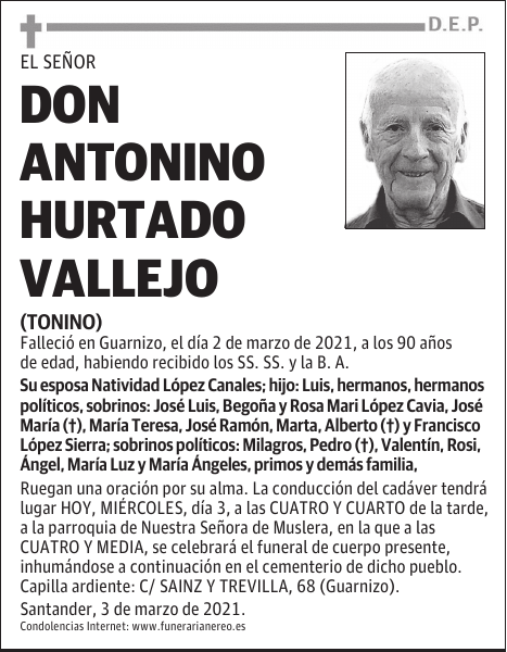 DON ANTONINO HURTADO VALLEJO