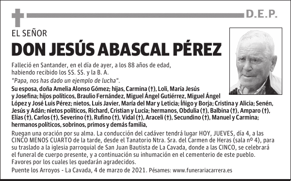DON JESÚS ABASCAL PÉREZ