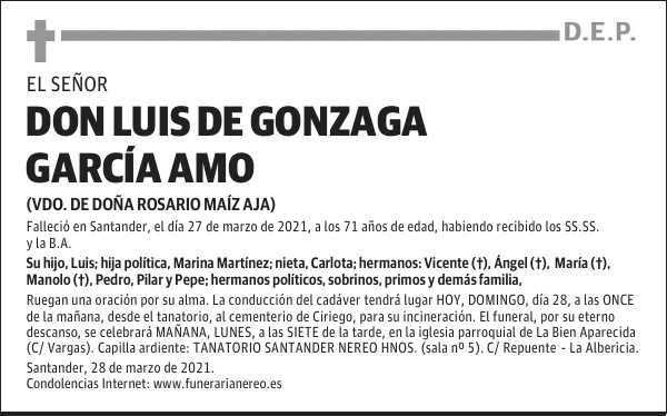 DON LUIS DE GONZAGA GARCÍA AMO