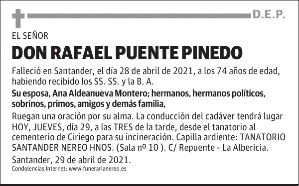 DON RAFAEL PUENTE PINEDO