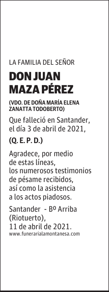 DON JUAN MAZA PÉREZ