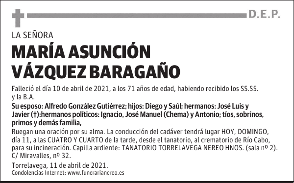 MARÍA ASUNCIÓN VÁZQUEZ BARAGAÑO