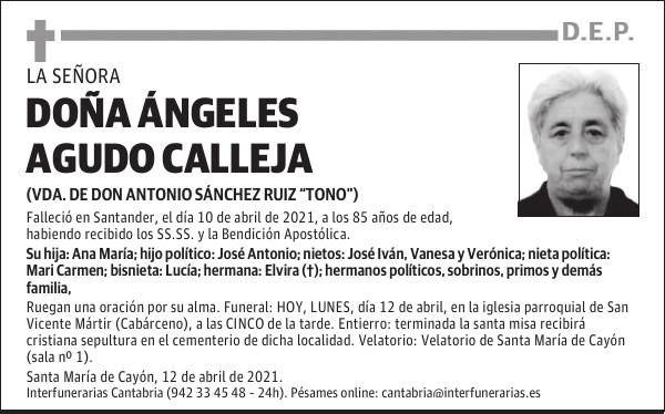 DOÑA ÁNGELES AGUDO CALLEJA