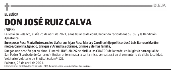 DON JOSÉ RUIZ CALVA