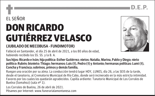 DON RICARDO GUTIÉRREZ VELASCO