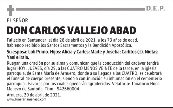 DON CARLOS VALLEJO ABAD