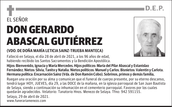 DON GERARDO ABASCAL GUTIÉRREZ