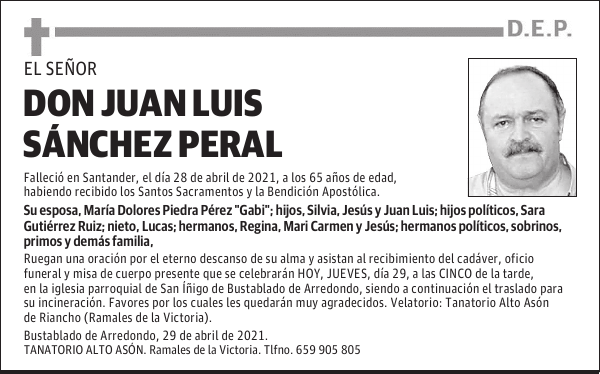 DON JUAN LUIS SÁNCHEZ PERAL