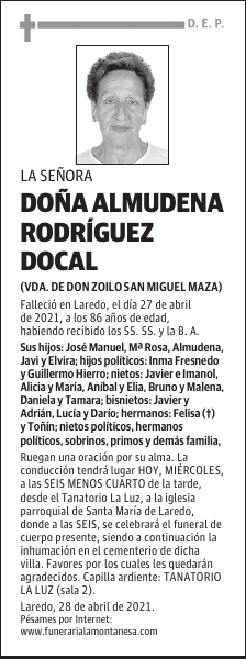 DOÑA ALMUDENA RODRÍGUEZ DOCAL