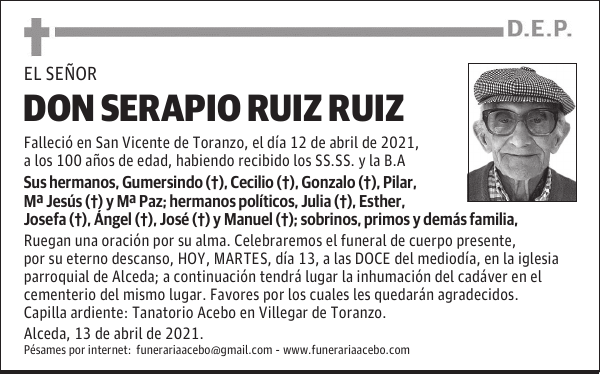 DON SERAPIO RUIZ RUIZ