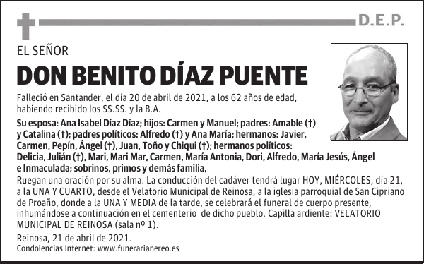 DON BENITO DÍAZ PUENTE