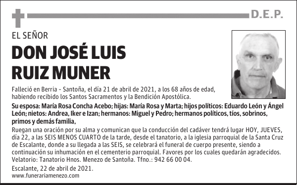 DON JOSÉ LUIS RUIZ MUNER