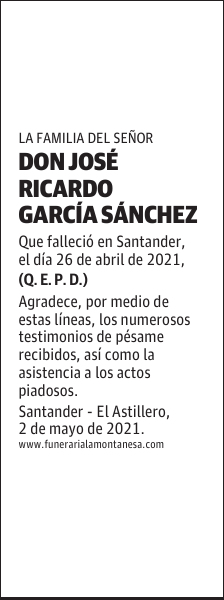 DON JOSÉ RICARDO GARCÍA SÁNCHEZ