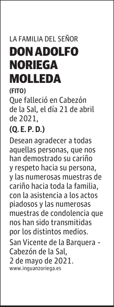 DON ADOLFO NORIEGA MOLLEDA
