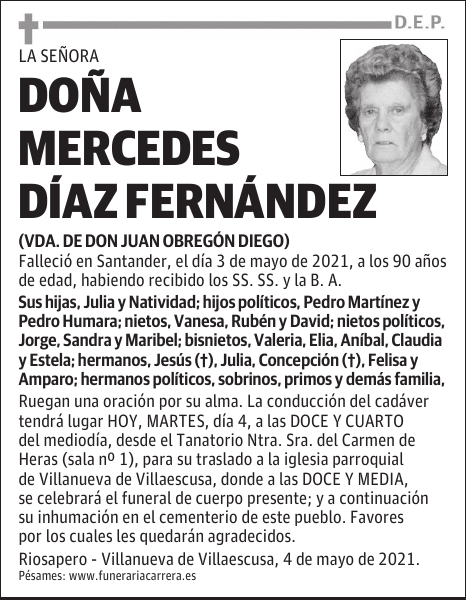 DOÑA MERCEDES DÍAZ FERNÁNDEZ