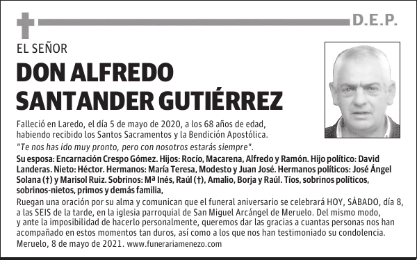DON ALFREDO SANTANDER GUTIÉRREZ