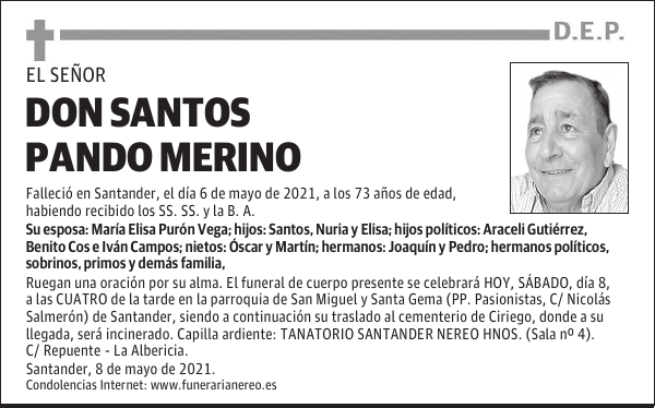 DON SANTOS PANDO MERINO