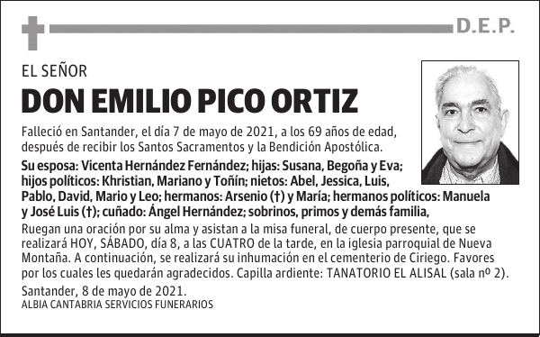 DON EMILIO PICO ORTIZ