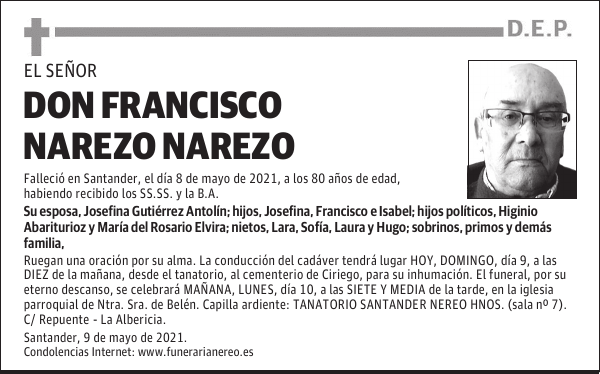 DON FRANCISCO NAREZO NAREZO