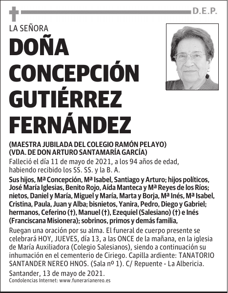 DOÑA CONCEPCIÓN GUTIÉRREZ FERNÁNDEZ