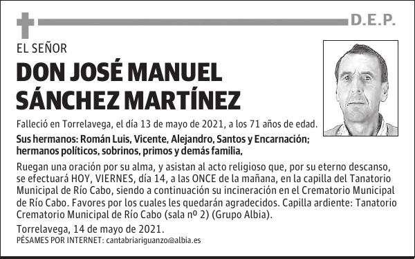 DON JOSÉ MANUEL SÁNCHEZ MARTÍNEZ