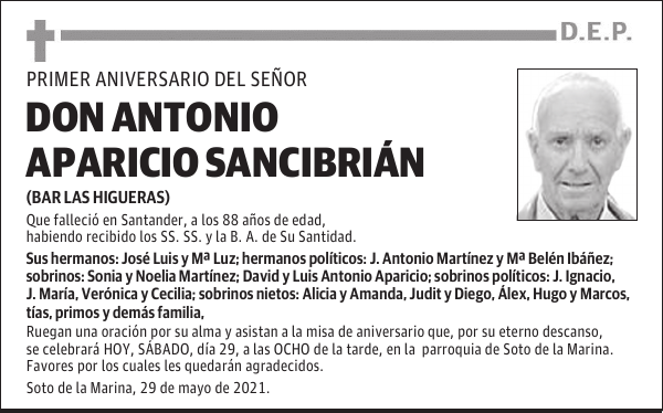 DON ANTONIO APARICIO SANCIBRIÁN