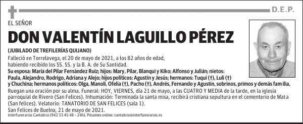 DON VALENTÍN LAGUILLO PÉREZ