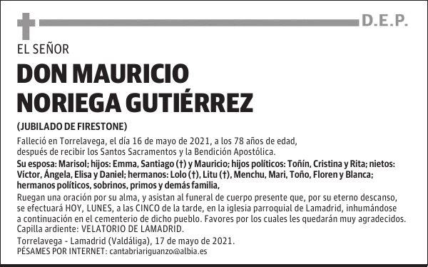 DON MAURICIO NORIEGA GUTIÉRREZ
