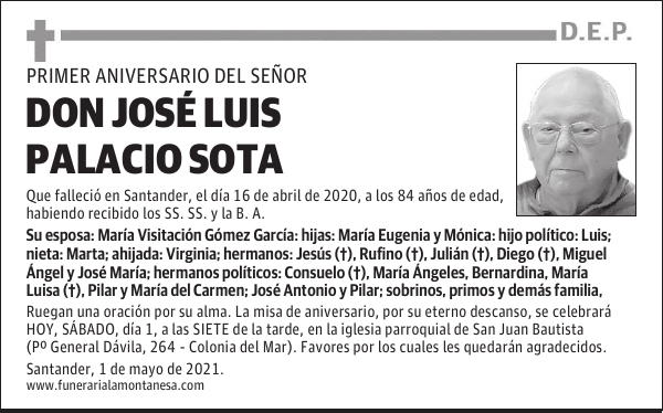 DON JOSÉ LUIS PALACIO SOTA
