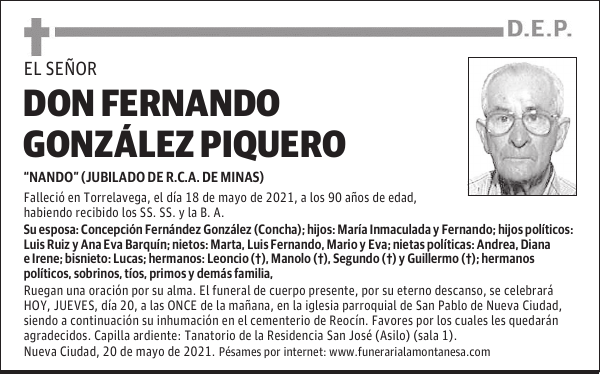 DON FERNANDO GONZÁLEZ PIQUERO