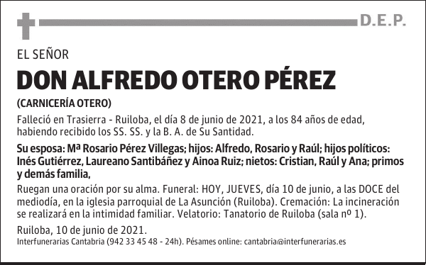 DON ALFREDO OTERO PÉREZ