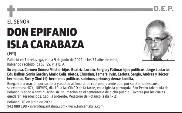 DON EPIFANIO ISLA CARABAZA