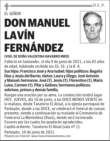 DON MANUEL LAVÍN FERNÁNDEZ
