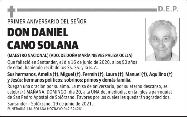 DON DANIEL CANO SOLANA
