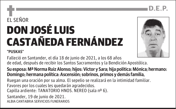 DON JOSÉ LUIS CASTAÑEDA FERNÁNDEZ
