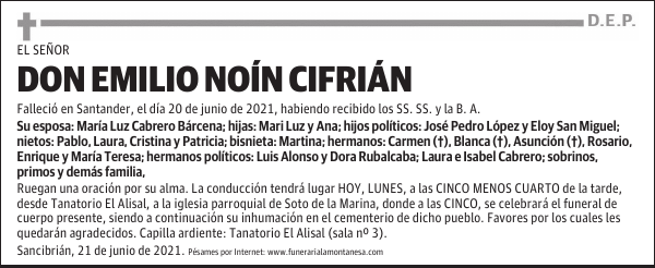 DON EMILIO NOÍN CIFRIÁN