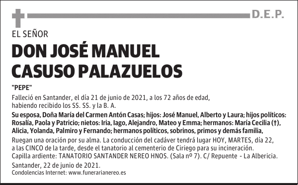 DON JOSÉ MANUEL CASUSO PALAZUELOS