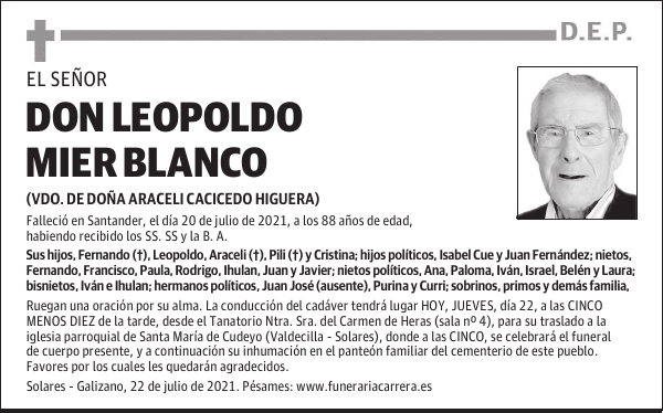 DON LEOPOLDO MIER BLANCO