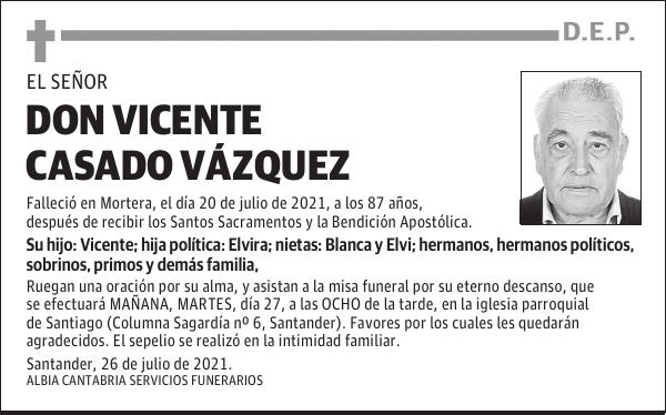 DON VICENTE CASADO VÁZQUEZ