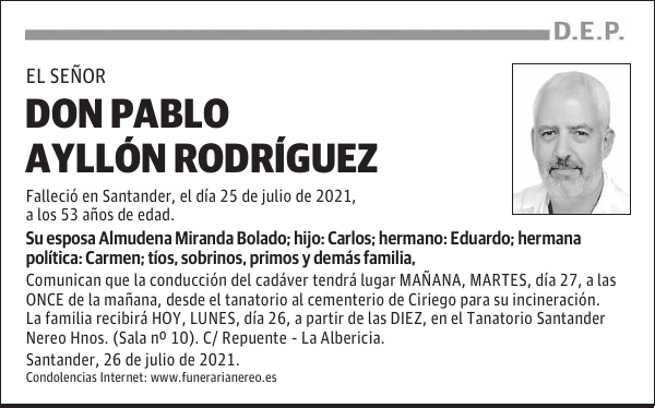 DON PABLO AYLLÓN RODRÍGUEZ