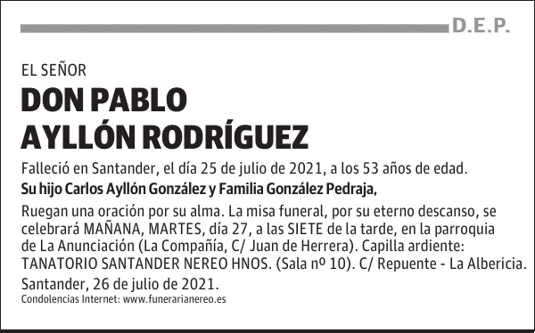 DON PABLO AYLLÓN RODRÍGUEZ