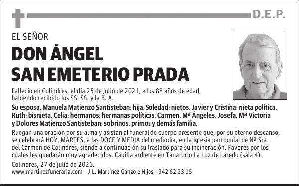 DON ÁNGEL SAN EMETERIO PRADA