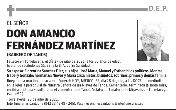 DON AMANCIO FERNÁNDEZ MARTÍNEZ