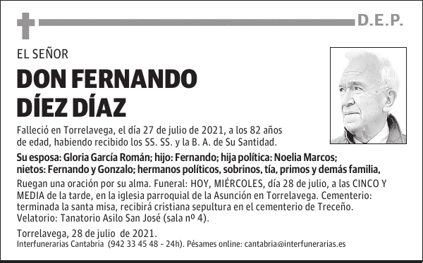 DON FERNANDO DÍEZ DÍAZ